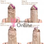 Extensii de par full head cu 8 piese Noilite ondulat 60 cm Ombre Brunet-Blond T1645